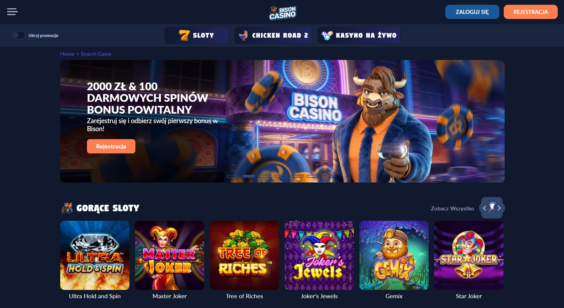 Bison Casino онлайн казино Польша на злотые с отличной отдачей